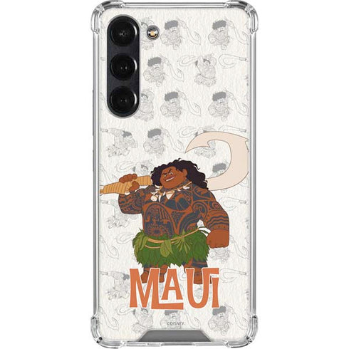Disney Princess Moana Maui Pattern Galaxy S23 FE Clear Case